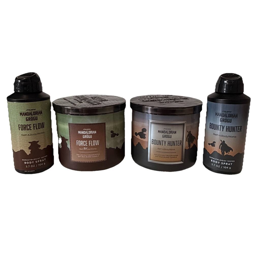 Bath & Body Works The Mandalorian & Grogu Force Flow & Bounty Hunter Set Can+BSp